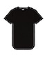 view 1 of 3 Crew Elongated T-Shirt in black