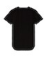 view 2 of 3 Crew Elongated T-Shirt in black