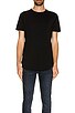 view 3 of 3 Crew Elongated T-Shirt in black