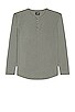 view 1 of 3 Long Sleeve Henley Curve Hem T-Shirt in Sage