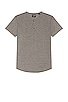 view 1 of 3 Henley Curve Hem T-Shirt in Heather Grey