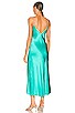 view 3 of 3 Midi Slip Dress in Neon Turquoise