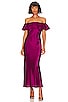 view 1 of 3 OFF THE SHOULDER ミディ丈ドレス in Berry