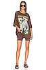 view 4 of 4 Kurt Cobain Checker Tee in Chocolate