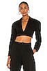 view 1 of 4 Black Denim Cropped Blazer in Black