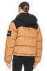 view 5 of 5 Colorblock Hooded Puffer Jacket in Khaki