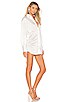 view 2 of 3 Ruched Shirt Dress in White
