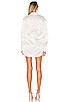 view 3 of 3 Ruched Shirt Dress in White