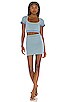 view 4 of 4 Knit Dual-Color Mini Skirt in Allure Blue