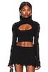 view 1 of 4 Pointelle Knit Turtleneck in Black