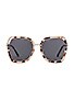 view 1 of 3 Dakota Sunglasses in Silver & Himalayan Tortoise & Grey