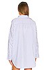 view 3 of 4 BUTTON トップ in Medium Blue Wide Stripe