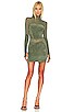 view 1 of 3 Chenille Intarsia Mini Dress in Shadow Green