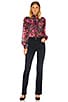 view 4 of 4 Bib Front Ruffle Blouse in Pink Hungarian Floral