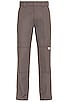 view 2 of 3 Flat Front Double Knee Straight Leg Pant in Grey