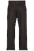 view 3 of 3 Regular Fit Cuffed Straight Leg Pant in Black