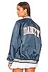 view 1 of 6 Vintage Satin Letterman Jacket in Navy