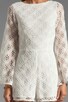 view 5 of 6 Seni Crochet Lace Romper in White