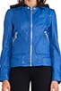 Washed Lamb Leather Jacket with Detachable Hood, view 6 of 7, click to view large image.