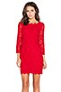 view 1 of 4 Zarita Lace Mini Dress in Lacquer Red