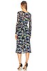 view 3 of 3 Corinne Dress in Abstract Butterfly Small Navy