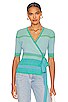 view 1 of 4 LYRIC 스웨터 in Knit Stripe Cloud Turquoise