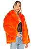 view 2 of 4 Collared Faux Fur Jacket in Orange