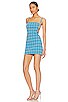 view 3 of 4 Halo Mini Dress in Blue Plaid