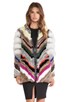 view 2 of 6 Tarra Rabbit and Coyote Fur Jacket in Multi