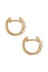 view 3 of 3 Jumbo Gold And Diamond Twist Huggie Earrings in Yellow Gold