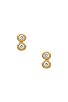 view 1 of 2 Double Diamond Pillow Stud Earrings in Gold