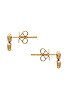 view 2 of 2 Double Diamond Pillow Stud Earrings in Gold