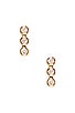 Diamond Triple Bezel Stud Earrings, view 2 of 3, click to view large image.