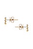 view 3 of 3 Diamond Triple Bezel Stud Earrings in 14k Gold