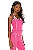 view 3 of 5 Sunset 70's Midi Tank in Disco Pink
