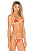 view 2 of 5 Mara Bikini Top in Orange Texture