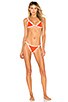 view 4 of 5 Mara Bikini Top in Orange Texture