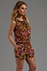 Vineyard Floral Romper n Black, view 3, click to view large image.