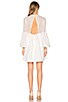 view 3 of 3 Flare Sleeve Lace Mini Dress in Off White