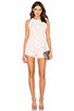 view 1 of 3 Woven Lace Romper in Off White & Nude