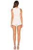 view 3 of 3 Woven Lace Romper in Off White & Nude