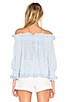 view 3 of 5 Off The Shoulder Top in Pale Blue