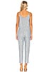 view 3 of 3 Linen Strappy Jumpsuit in Engineer Stripe