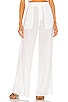 view 1 of 4 Linen High Waist Wide Leg Pant in White