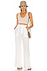 view 4 of 4 Linen High Waist Wide Leg Pant in White