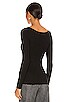 Tencel Cashmere Baby Rib Long Sleeve Scoop Top, view 3 of 4, click to view large image.