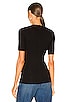 view 3 of 4 Stretch Silk Knit Half Sleeve Top in Black
