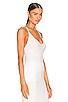 view 3 of 5 Stretch Silk Knit V Racer Tank in White