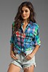 view 1 of 5 Helio Mix Plaid Printed Blouse in Colorwheel Multi