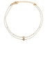 view 1 of 2 Pearl Beaded Layered Necklace Set in Gold
